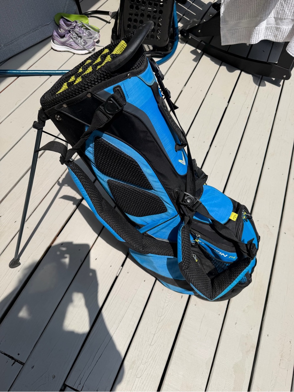 Callaway Fusion 14 Lightweight Stand Golf Bag Blue Black w/ Umbrella - Picture 5 of 11